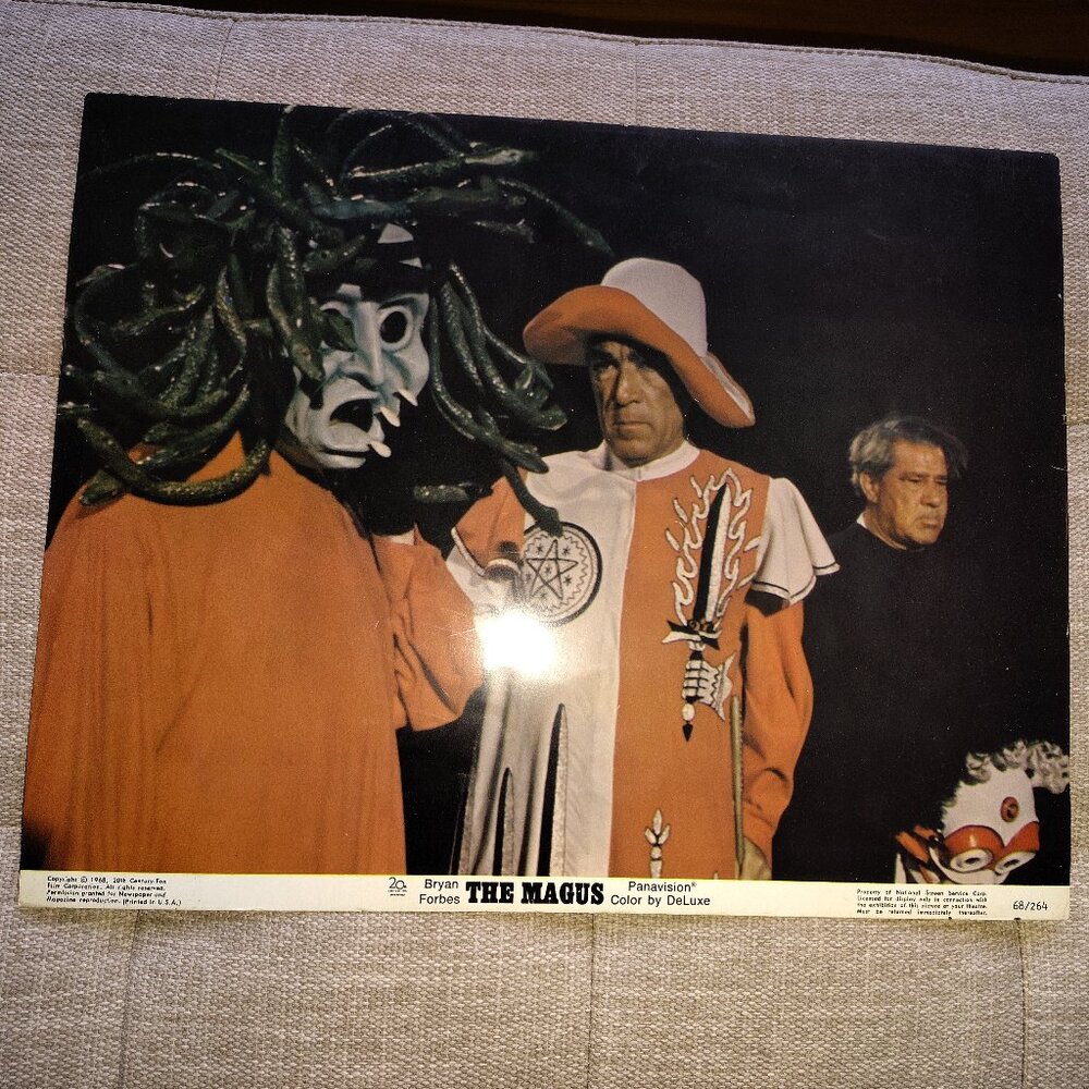 The Magus 1968 Movie Anthony Quinn with Medusa Color Theatre Photograph Numbered